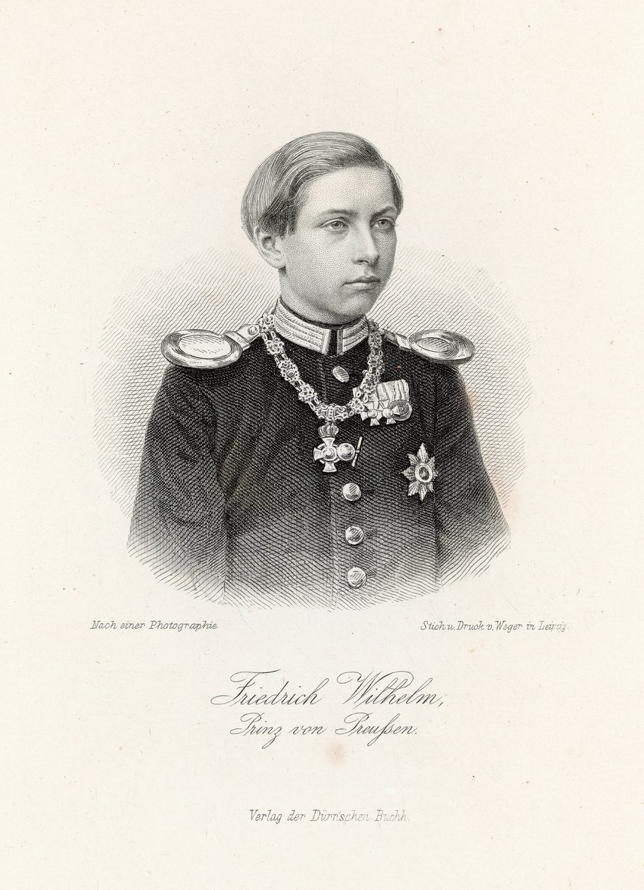 Friedrich Wilhelm, Prinz von Preussen (1859-1941) "Allgemeine Moden-Zeitungissa", Leipzig, 1872 tekijältä German School