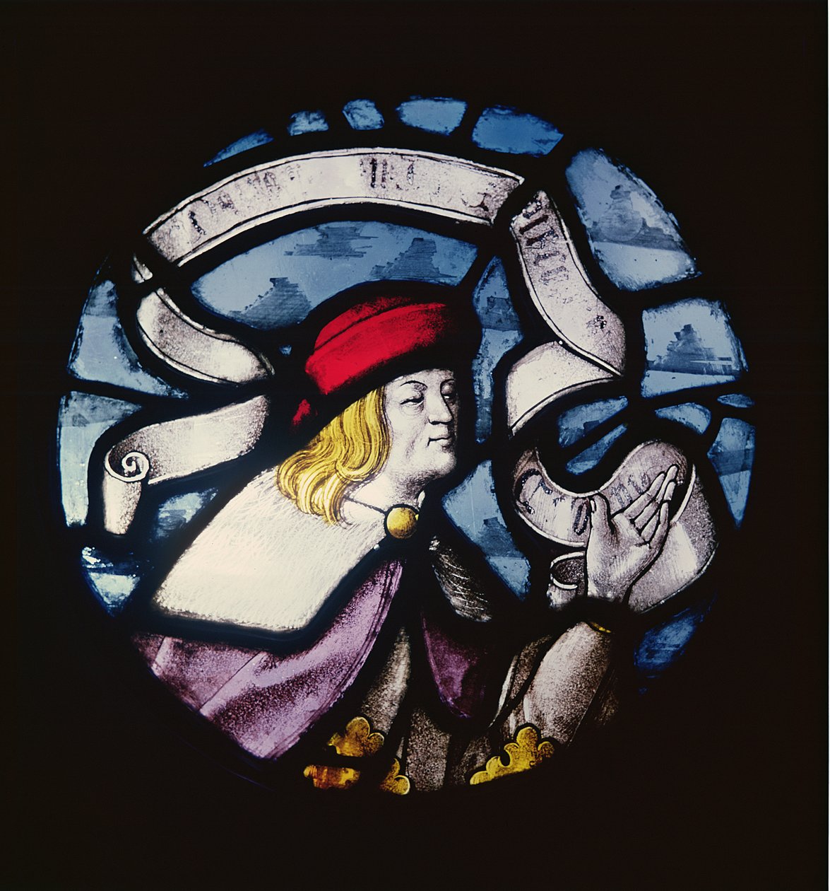 Profeetta Danielin kierros, 1400-luku (lasimaalaus) tekijältä German School