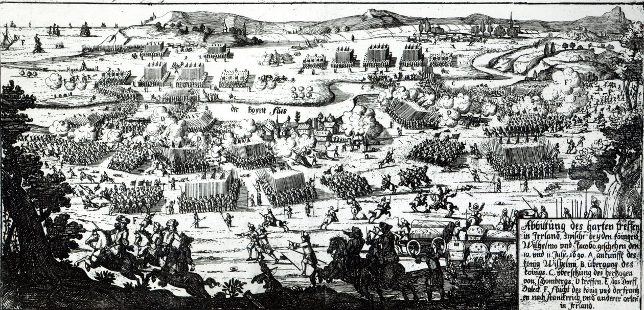 Boynen taistelu, n.1690 (vedos) tekijältä German School