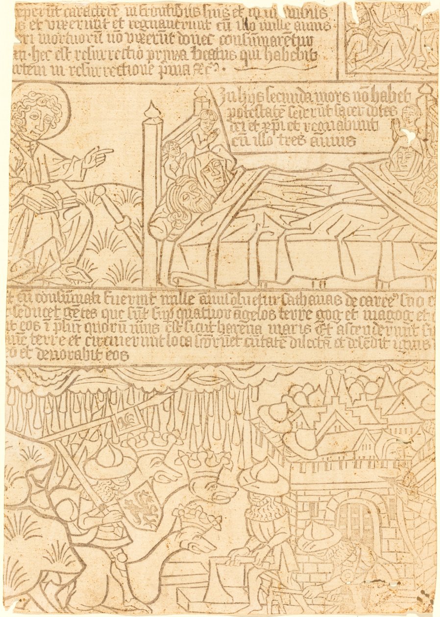 Johanneksen apokalypsi, lehti 42 tekijältä German 15th Century