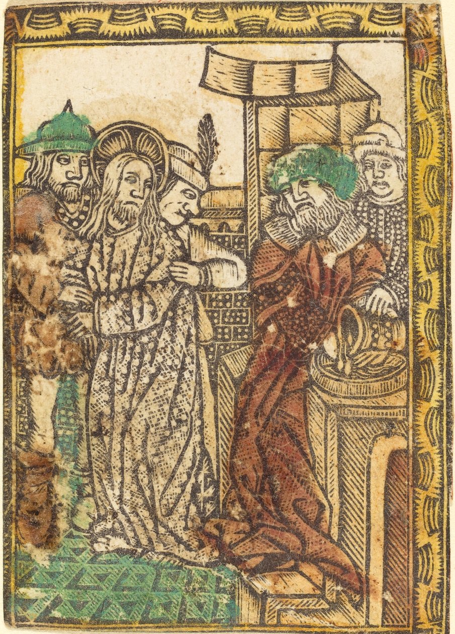 Pilatus pesee kätensä tekijältä German 15th Century