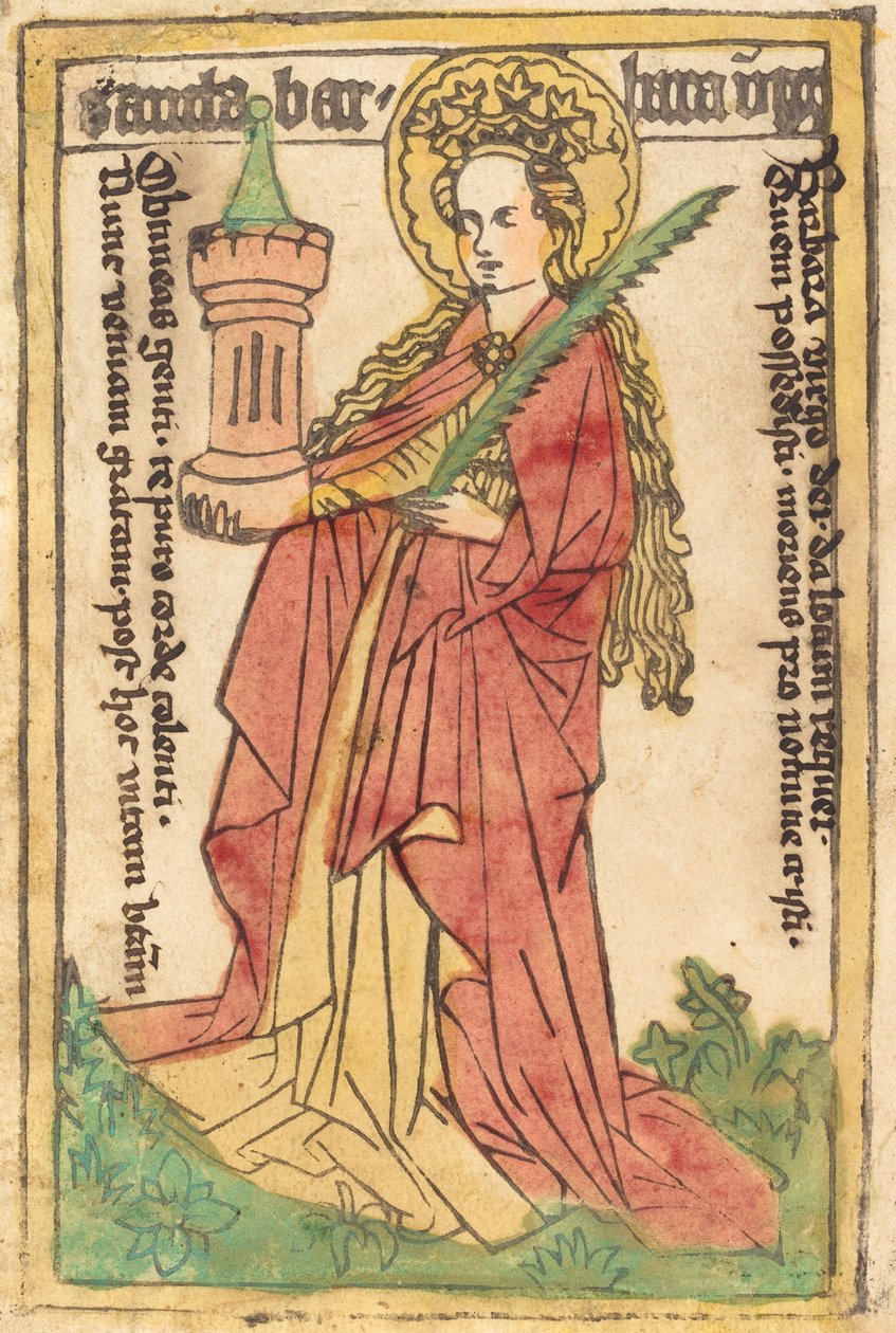 Pyhä Barbara tekijältä German 15th Century