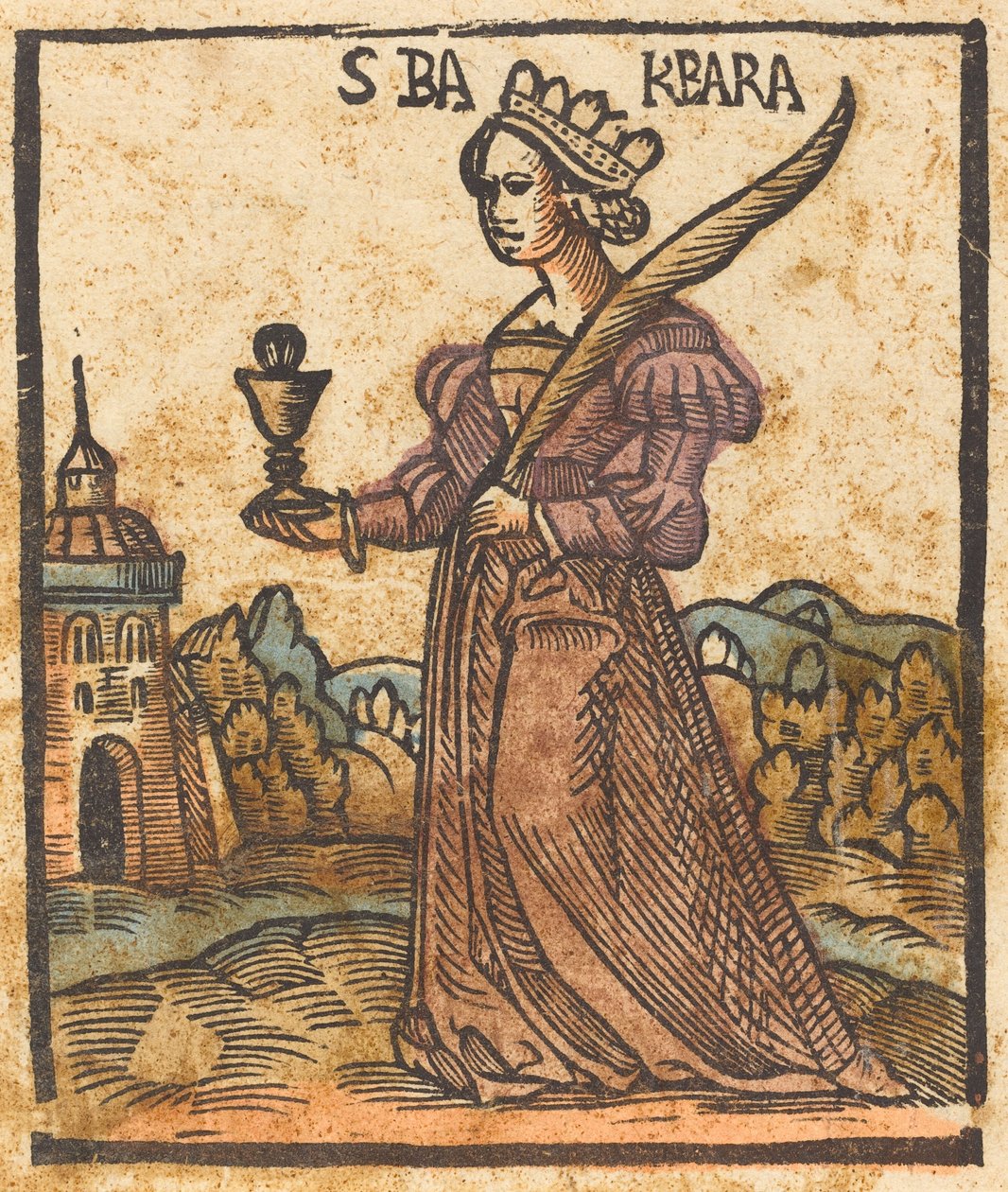 Pyhä Barbara tekijältä German 15th Century