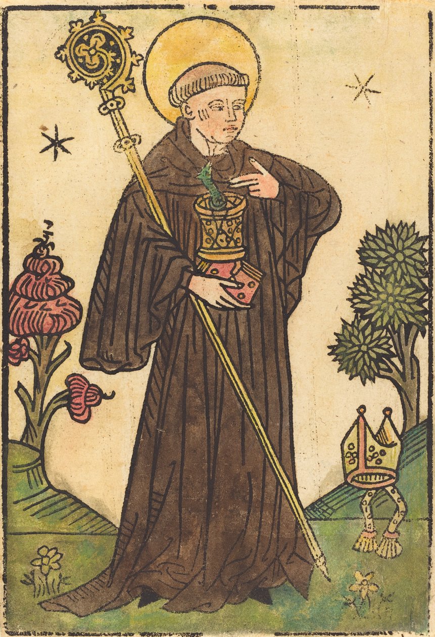 Pyhä Benedictus tekijältä German 15th Century