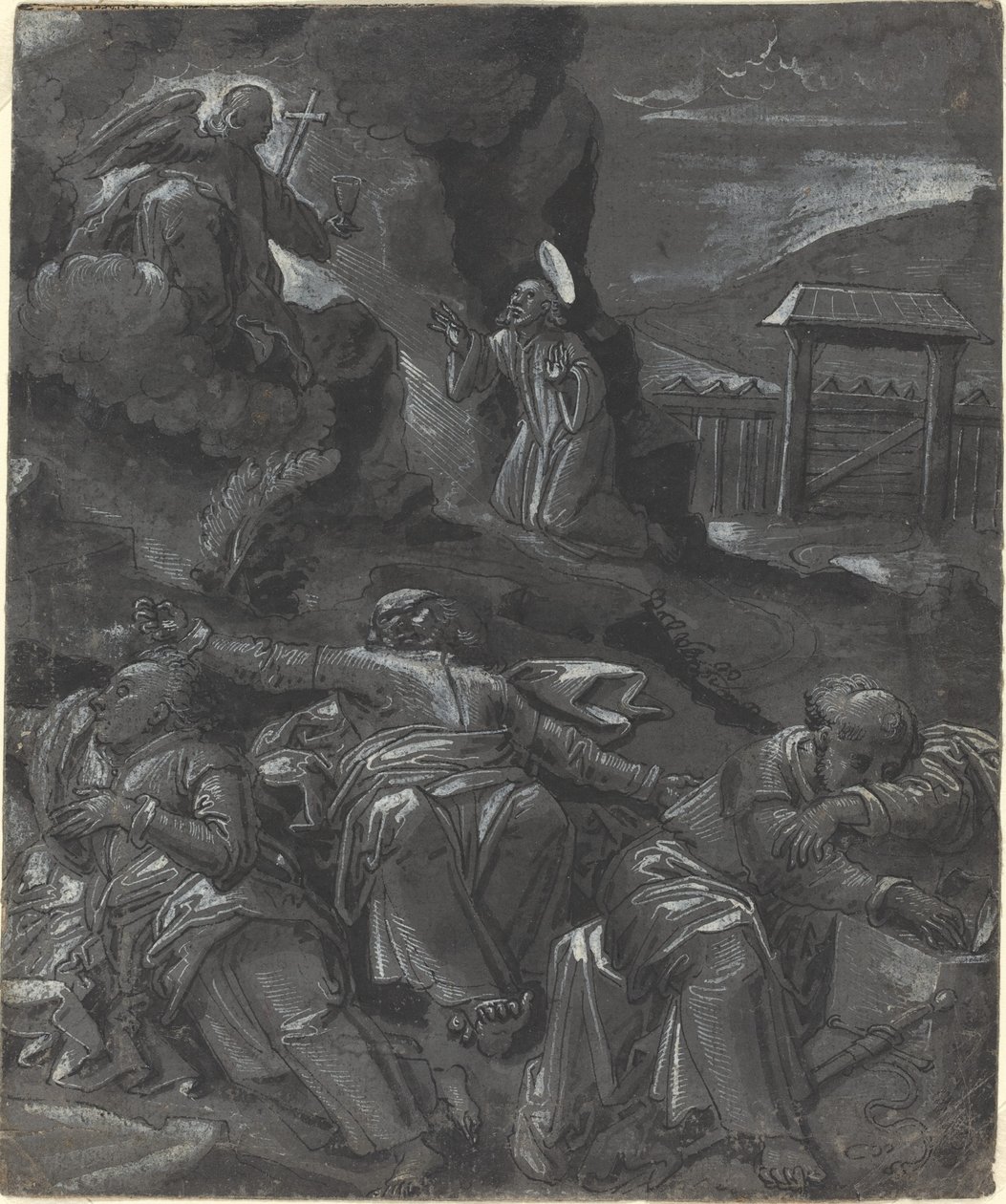 Kristus Getsemanen puutarhassa tekijältä German 16th Century