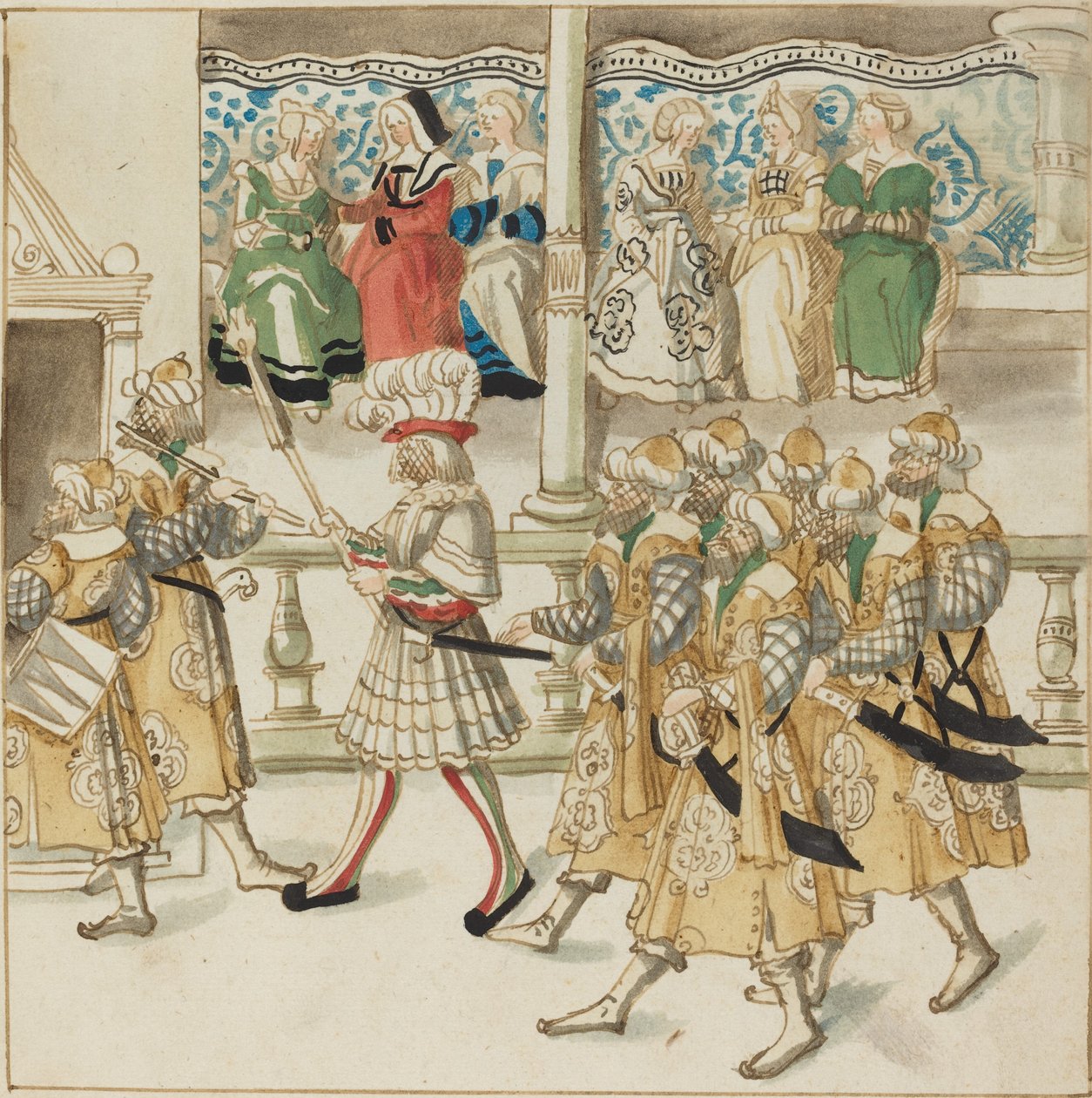 Parading Knights itämaisessa puvussa tekijältä German 16th Century