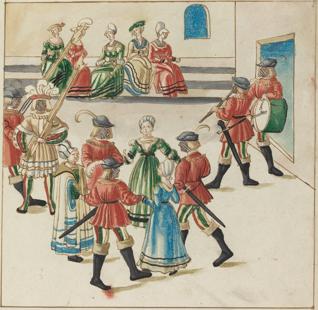 Kolme paria ympyrätanssissa tekijältä German 16th Century