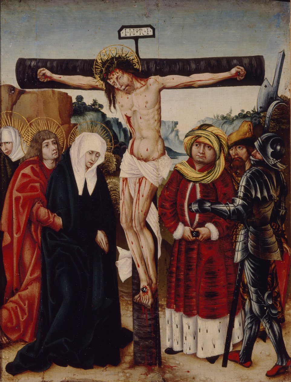 Ristiinnaulitseminen, 1500-luvun alku. tekijältä German Master