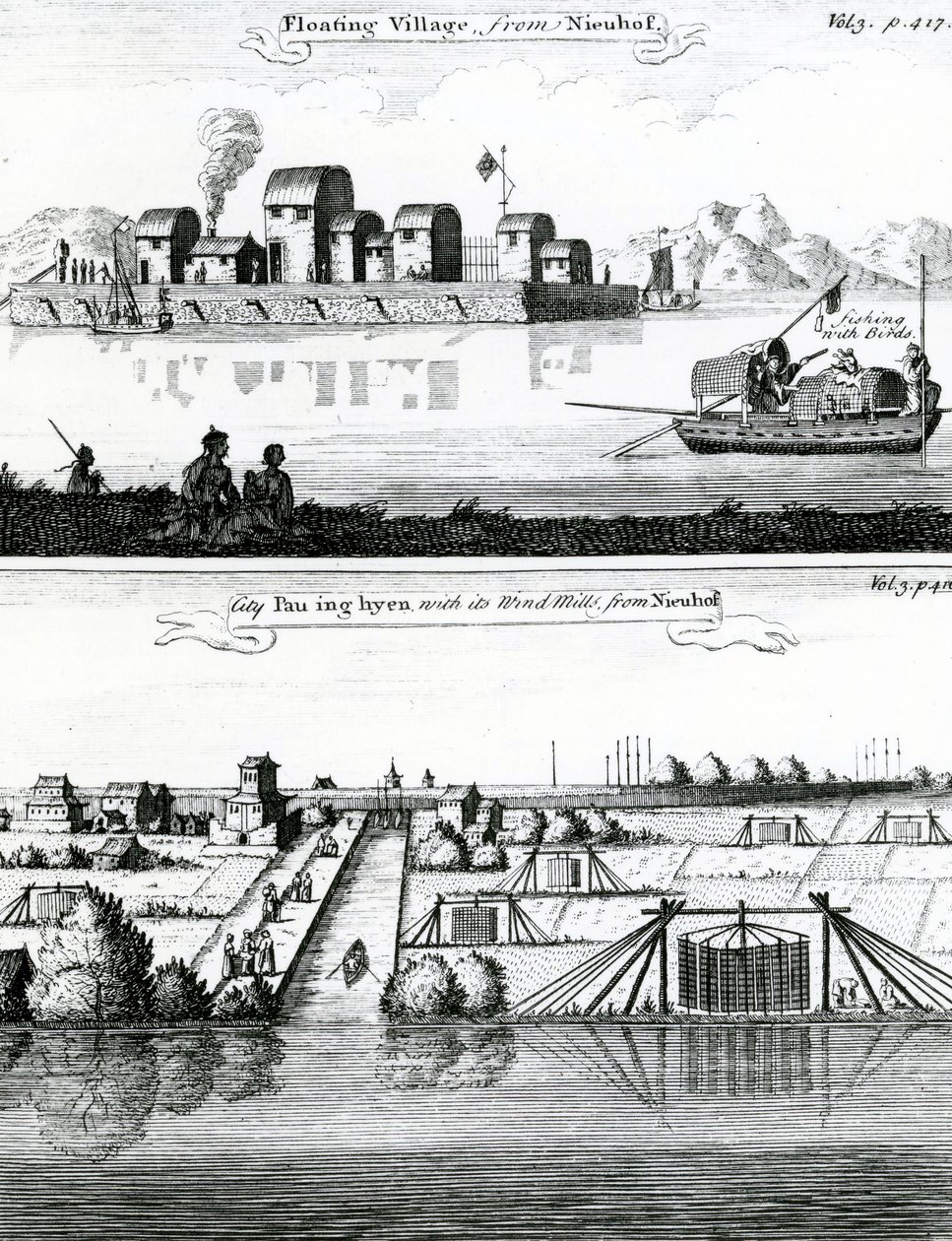 Kiinalainen kelluva kylä, 1600-luku tekijältä German School