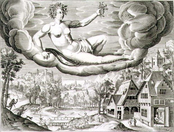 Dawn, kaiverrus Paul Furst (n. 1605-66) (kaiverrus) tekijältä German School