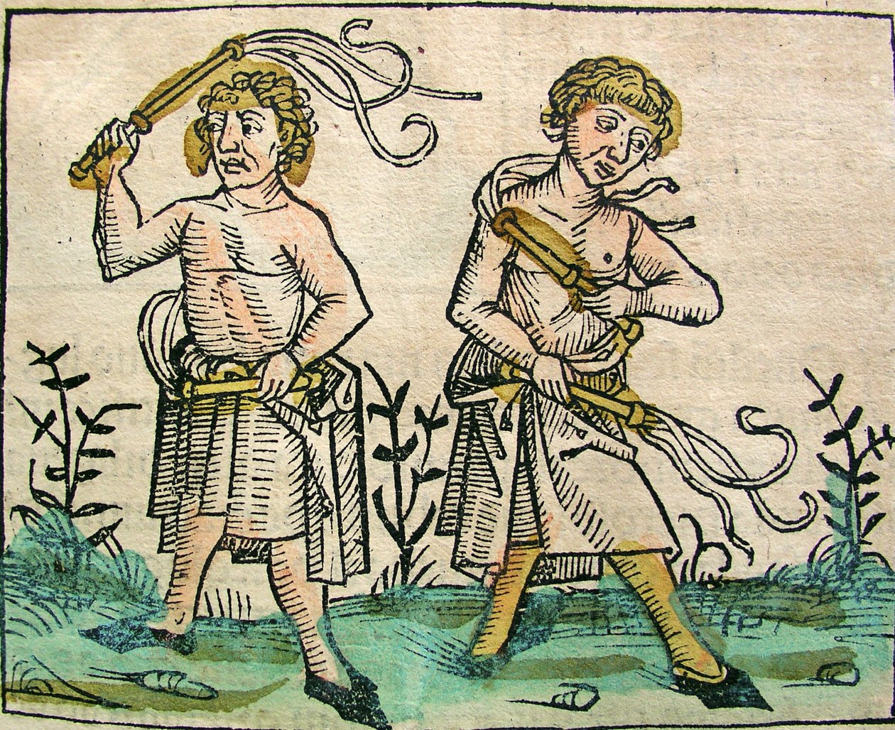 Flagellants, julkaistu Nürnberg Chroniclessa, 1493 tekijältä German School