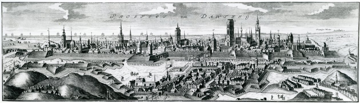 Panoraamanäkymä Danzigiin (Gdansk) tekijältä German School