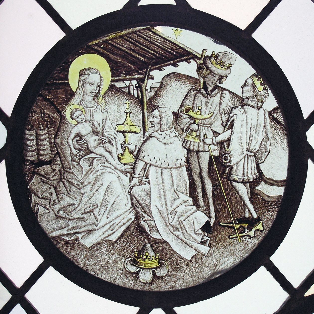 Roundel with Adoration of the Magi tekijältä German School