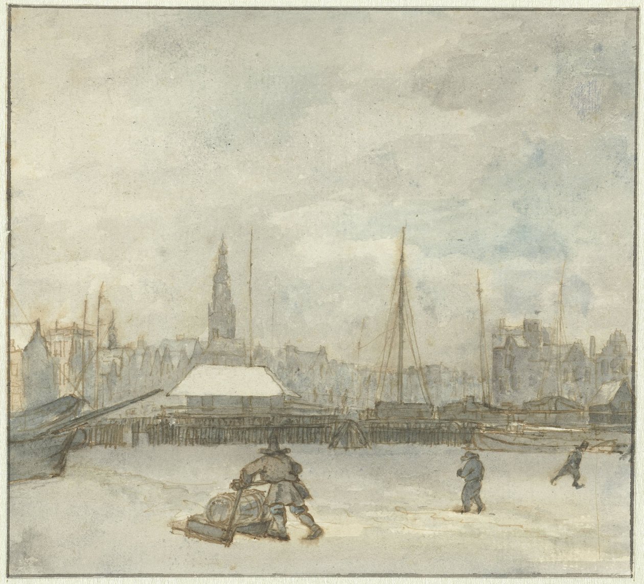 Talvinäkymä Amsterdamissa tekijältä Gerrit Lamberts