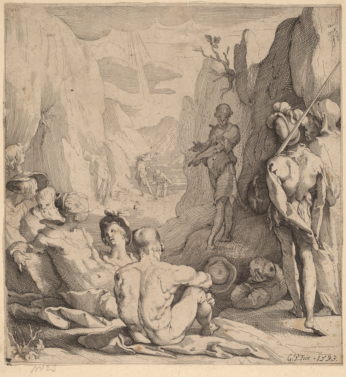 Johannes Kastaja, saarnaamassa tekijältä Gerrit Pietersz Sweelinck