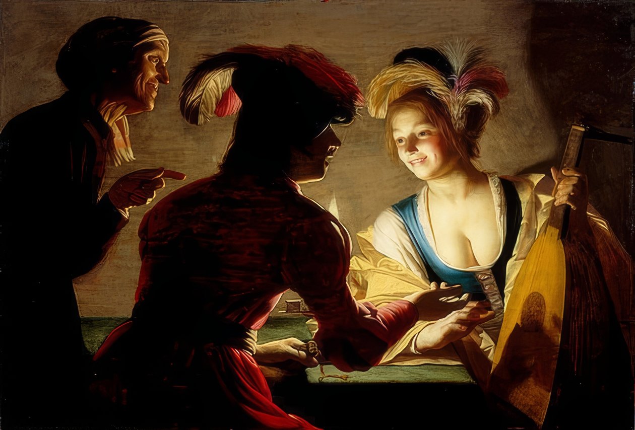 Matkustajan. 1625 tekijältä Gerrit van Honthorst