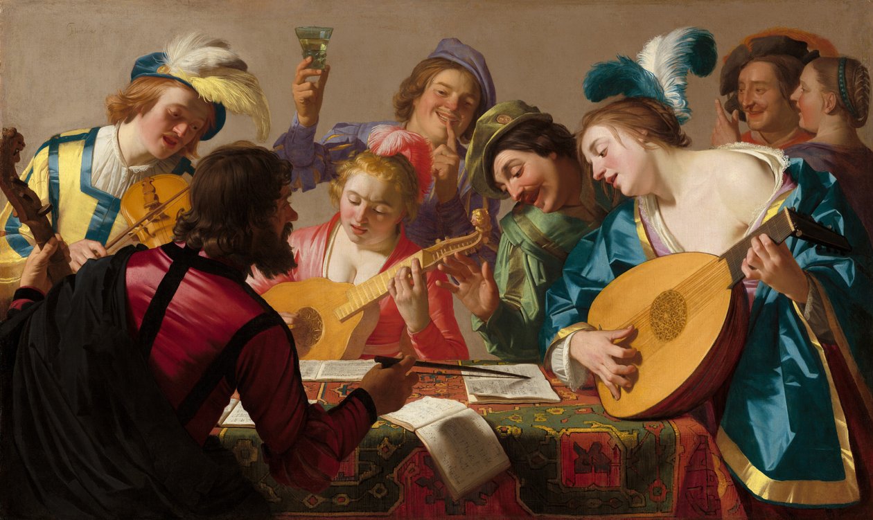 Konsertti, 1623. tekijältä Gerrit van Honthorst