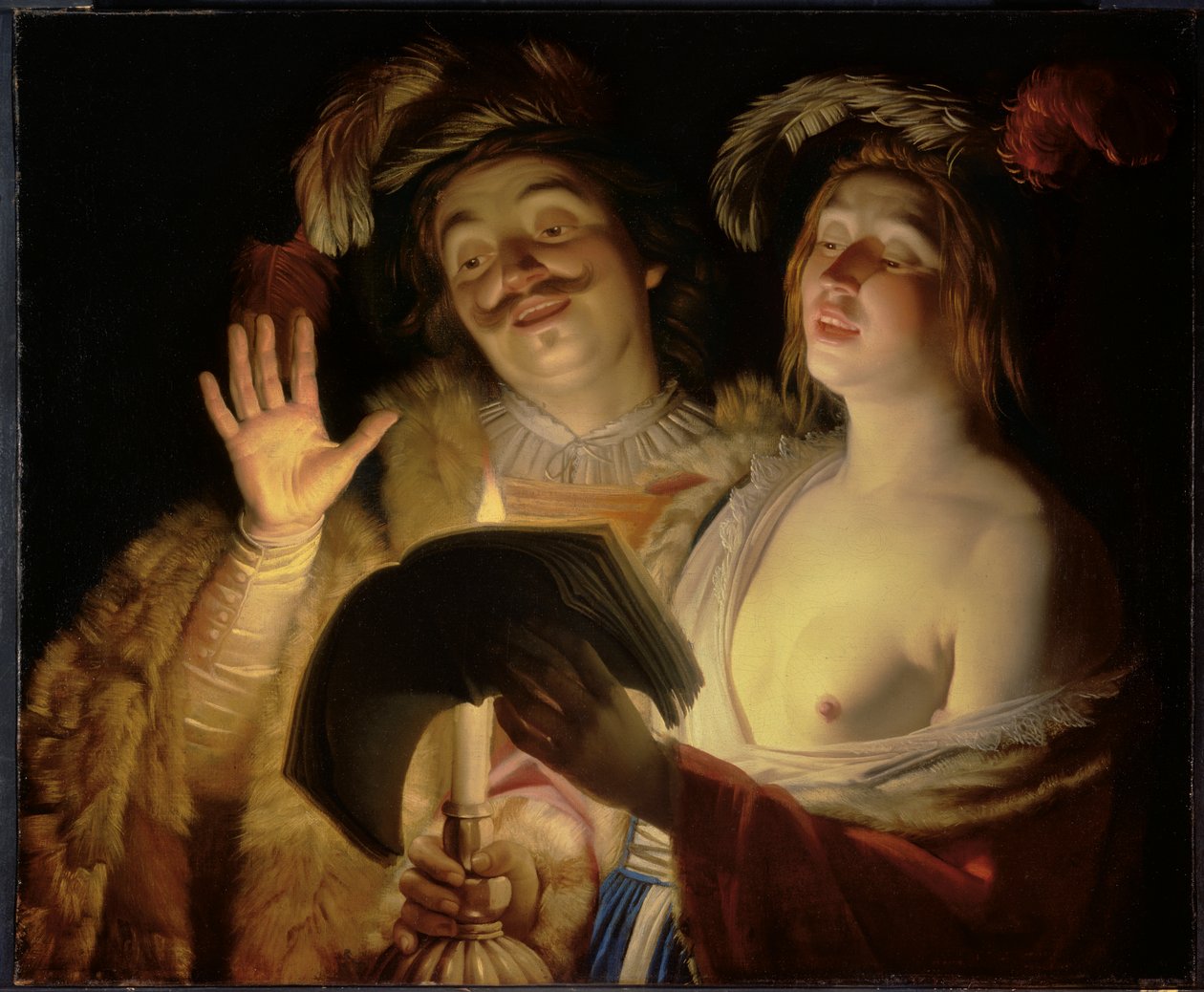 Dueto, 1624 tekijältä Gerrit van Honthorst
