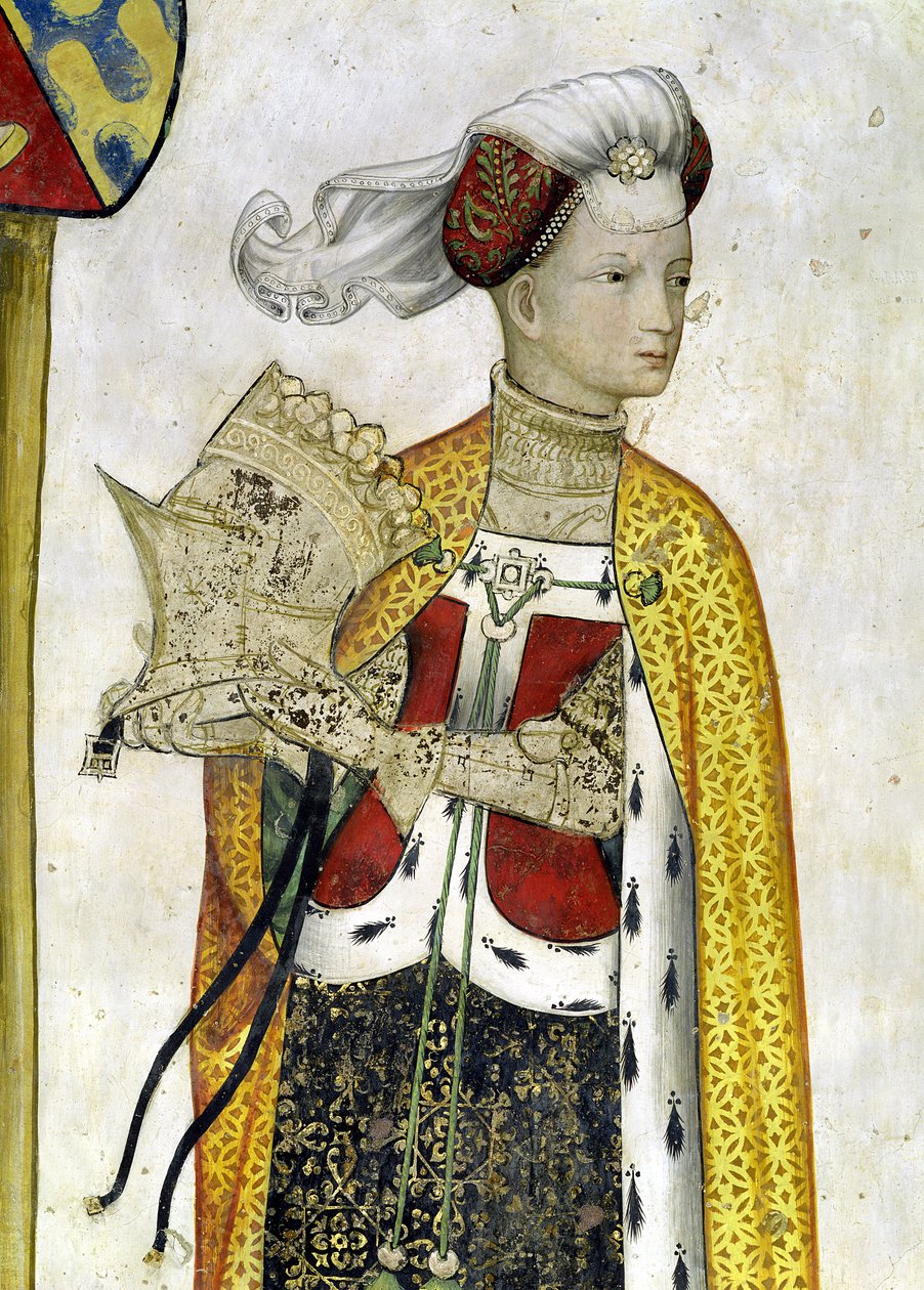 Yhdeksän arvoista ja yhdeksän arvoista naista, yksityiskohta Lampetosta, 1418-30 tekijältä Giacomo Jaquerio