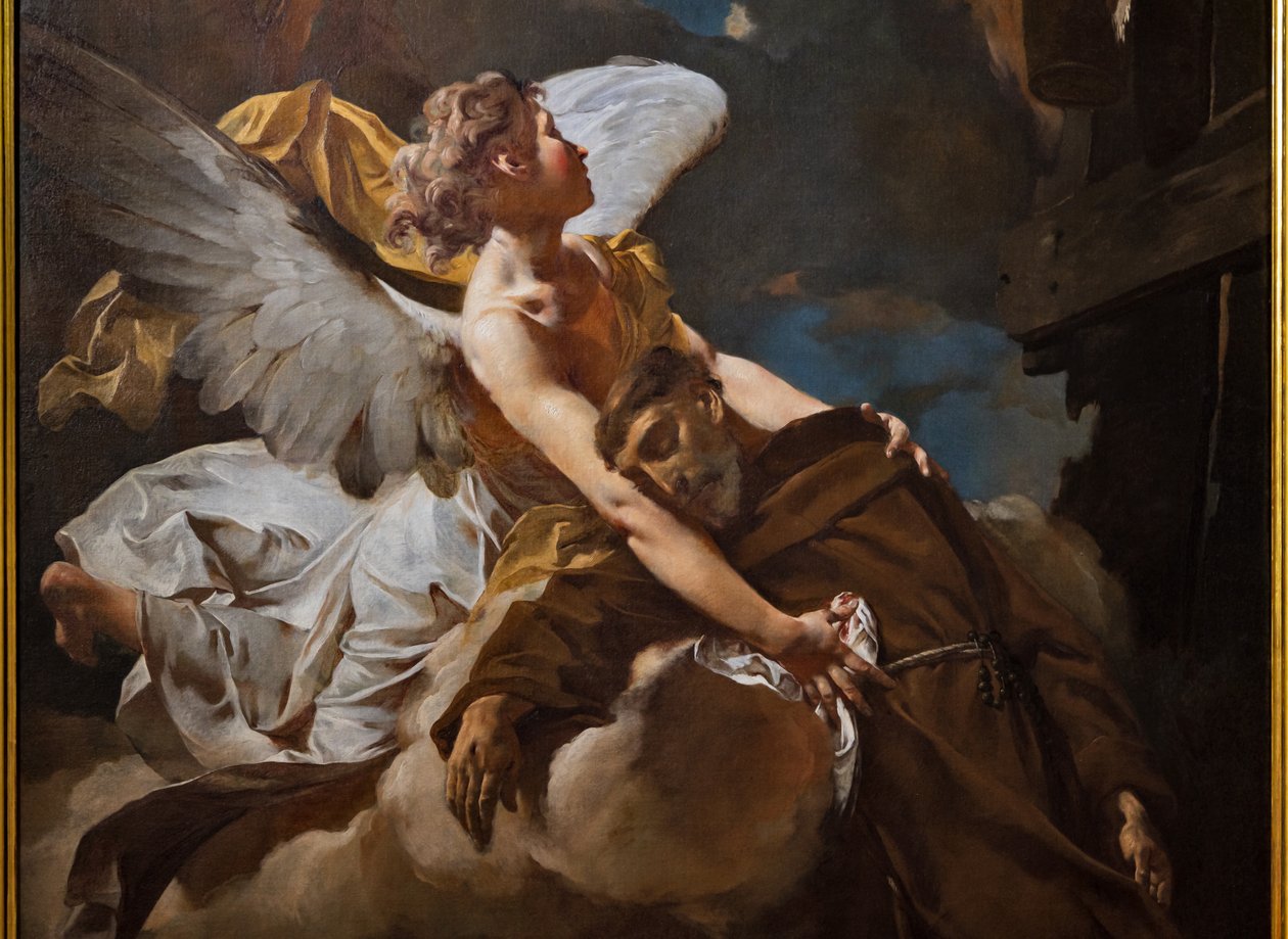 Pyhän Franciscuksen ekstaasi, yksityiskohta tekijältä Giambattista Piazzetta