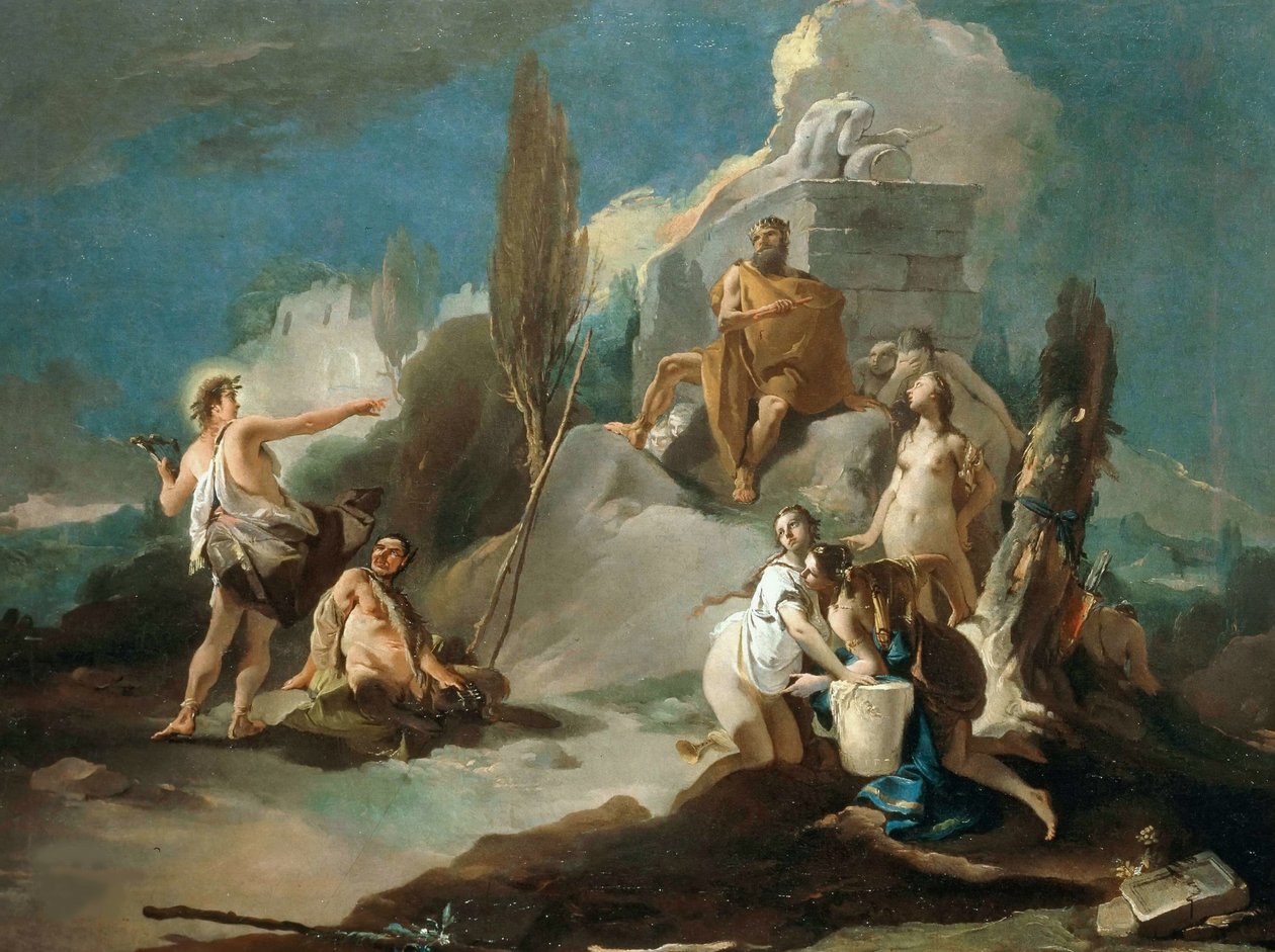 Apollo ja Marsyas, tekijältä Giambattista Tiepolo