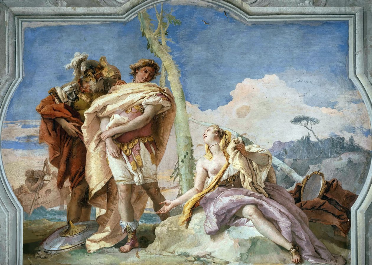 Rinaldo hylkäämässä Armidan, 1757. tekijältä Giambattista Tiepolo