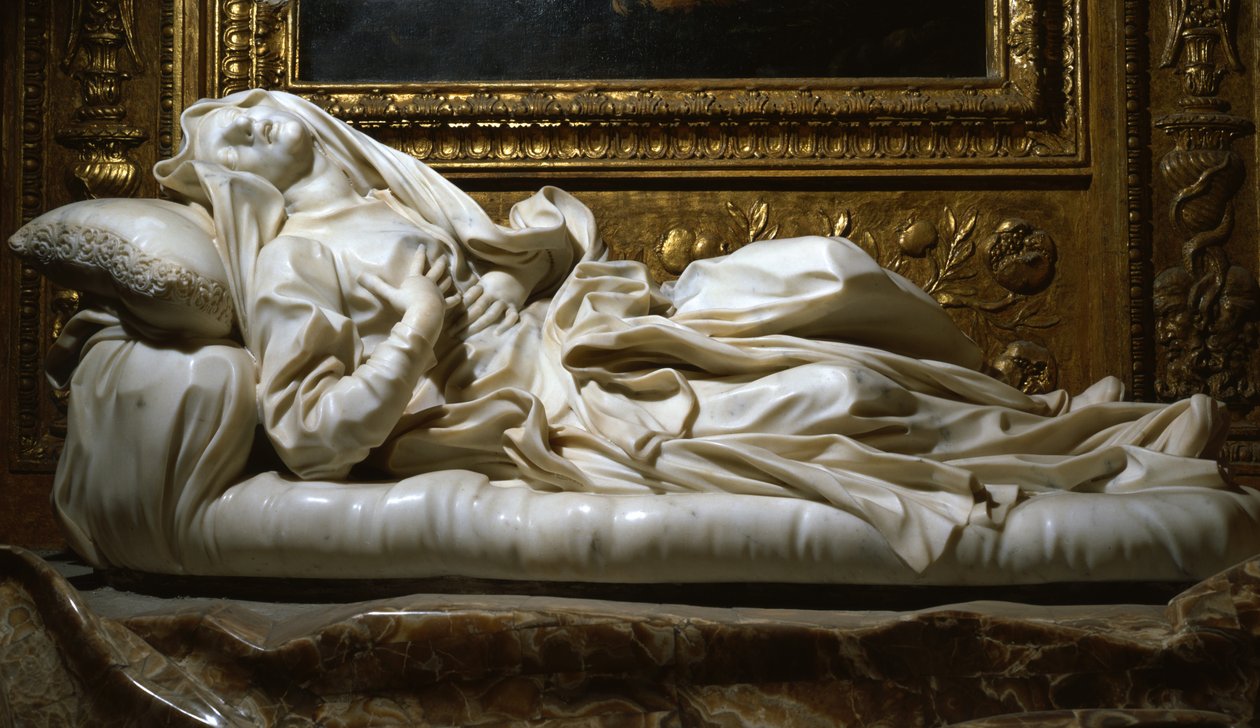 Siunattu Ludovica Albertoni, 1674 (marmori) tekijältä Gian Lorenzo Bernini