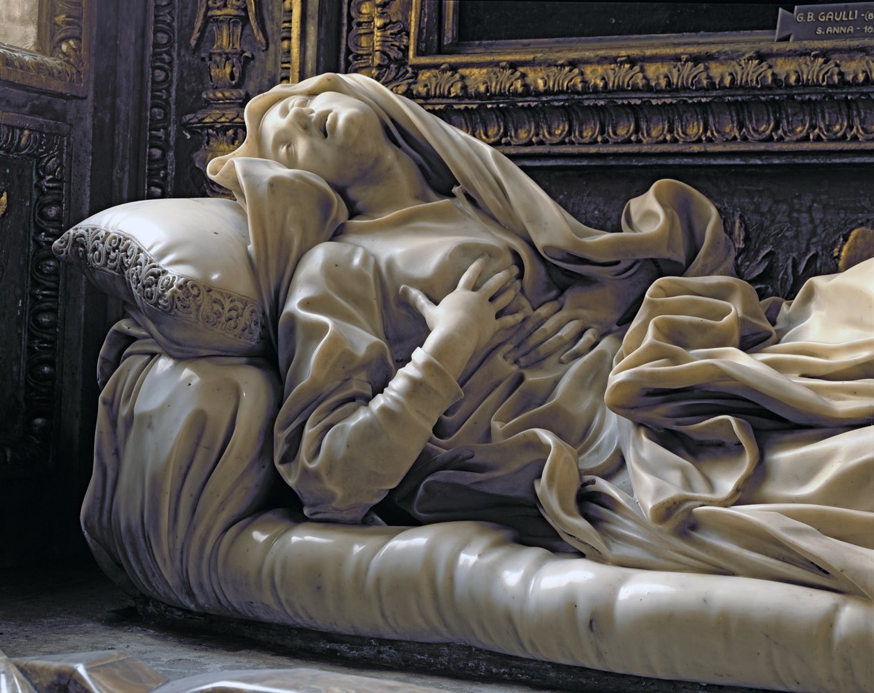 Autuas Ludovica Albertonin kuolema, Altierin kappelista, 1674 (marmori). tekijältä Gian Lorenzo Bernini