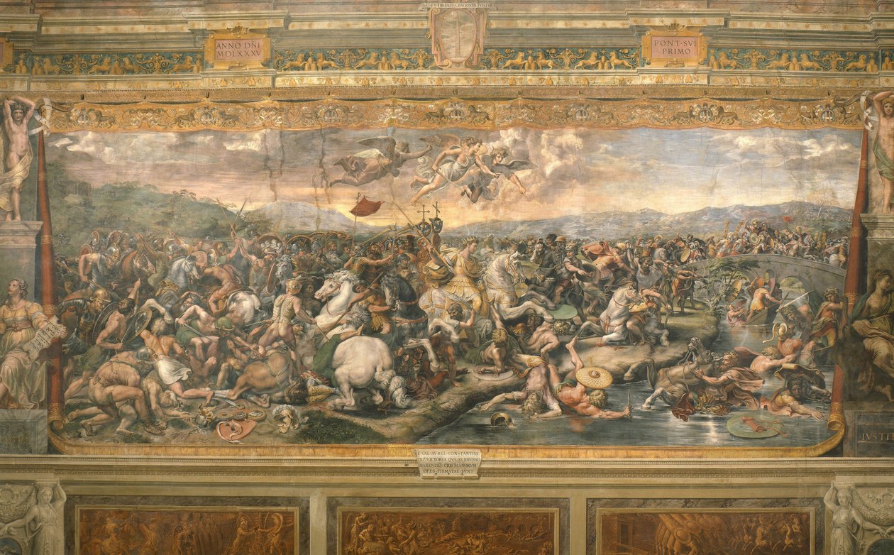 Milvian-sillan taistelu, 1517-1524 tekijältä Gianfrancesco Penni