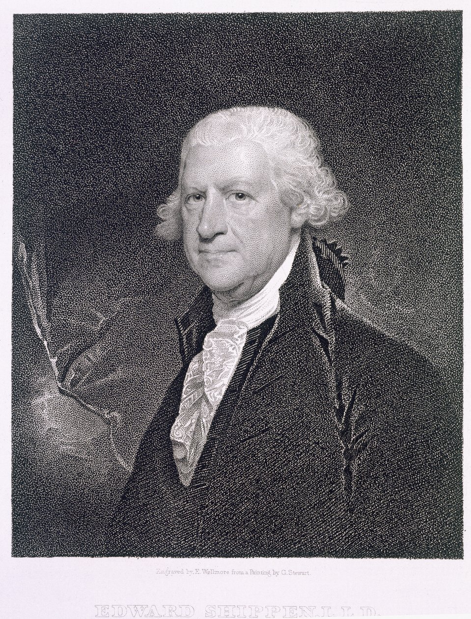 Edward Shippen (1729-1806), kaiverrus Edward Wellmore (fl.1835) tekijältä Gilbert Stuart