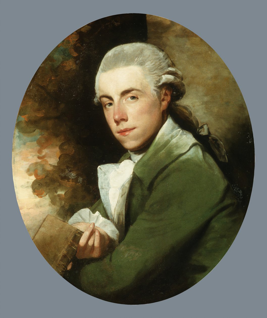 Mies vihreässä takissa, n. 1779-85. tekijältä Gilbert Stuart