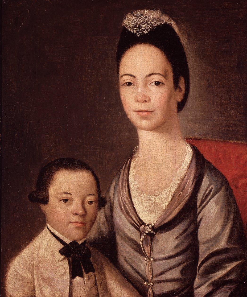 Rouva Aaron Lopez ja hänen poikansa Joshua tekijältä Gilbert Stuart