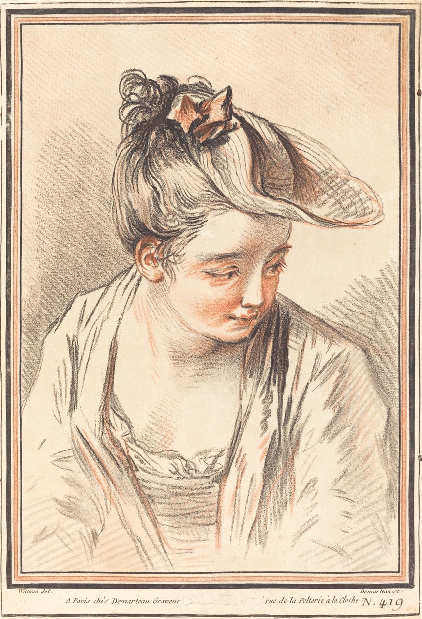 Cap de dona jove, 1773. Cap de dona jove, 1773. tekijältä Gilles Demarteau