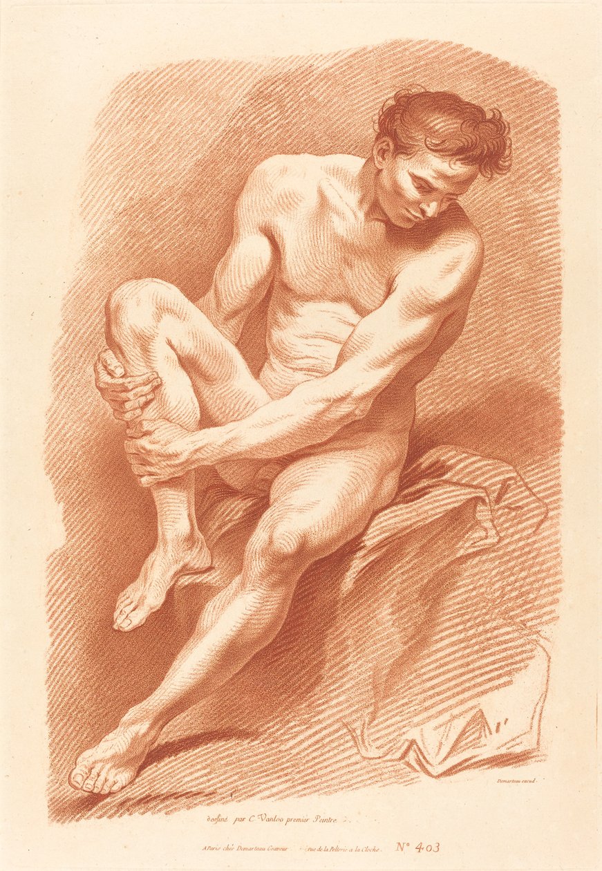 Akatemia tekijältä Gilles Demarteau, the Elder after Carle Van Loo