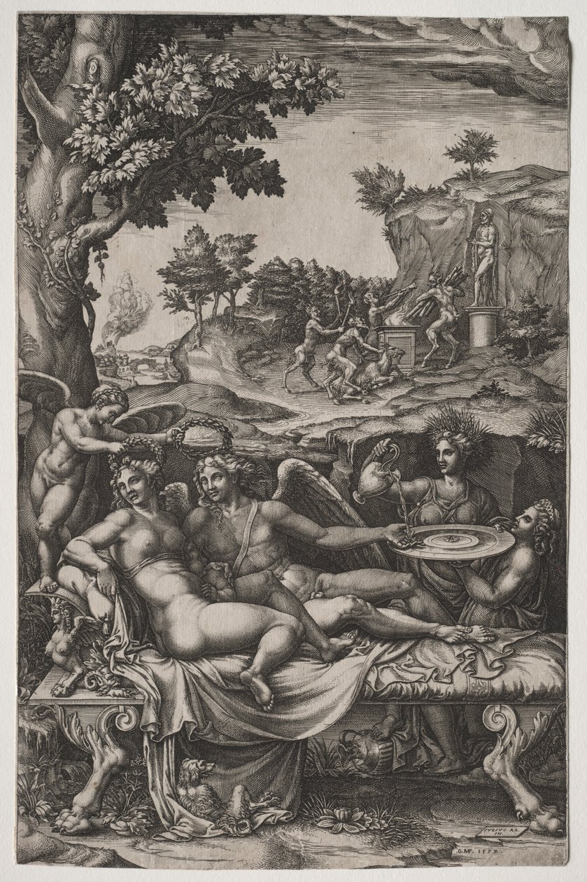 Amor ja psyyke, 1574. tekijältä Giorgio Ghisi