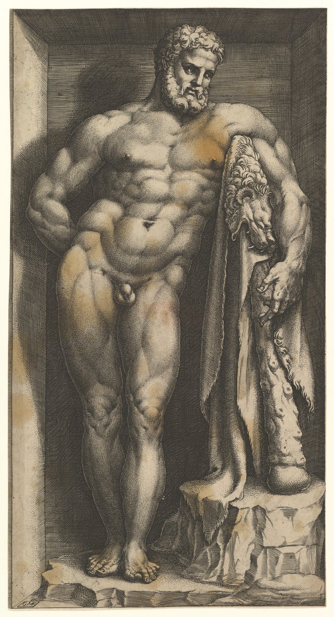 Farnese Hercules, 1570-luvun loppu. tekijältä Giorgio Ghisi