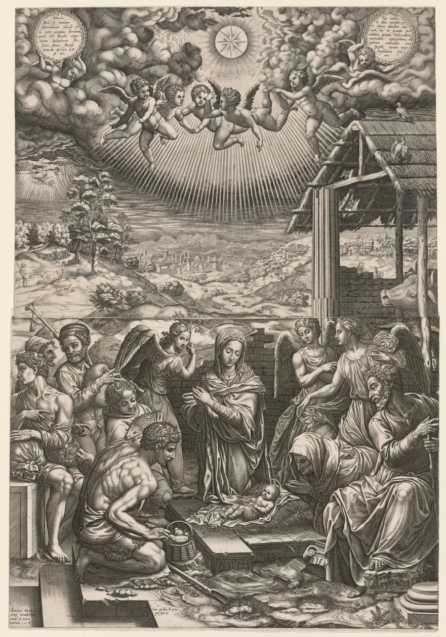 Syntymä, 1553. tekijältä Giorgio Ghisi