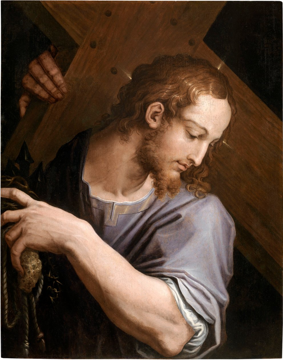Kristus kantaa ristiä, 1553. tekijältä Giorgio Vasari