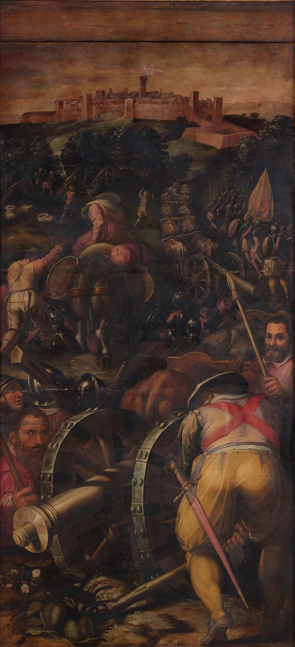 Monteriggionin myrsky, 1563-1565 tekijältä Giorgio Vasari