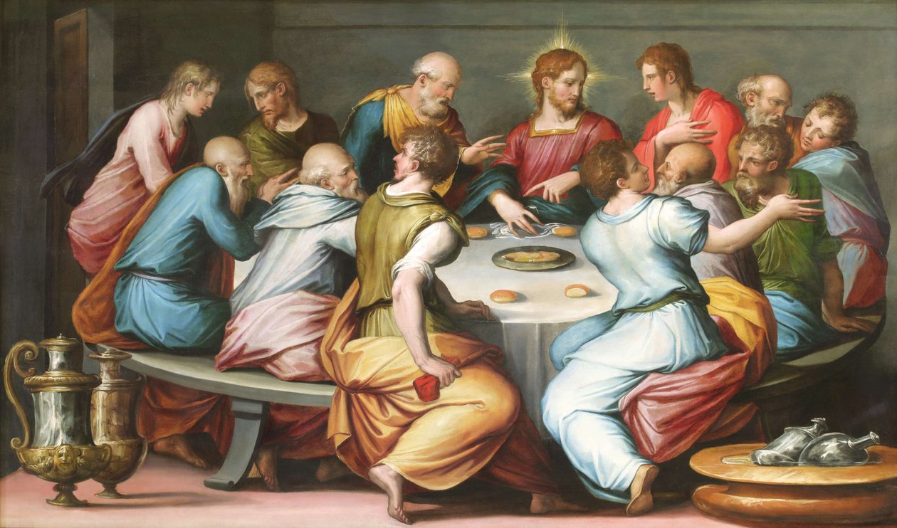 Viimeinen ehtoollinen, noin 1540. tekijältä Giorgio Vasari