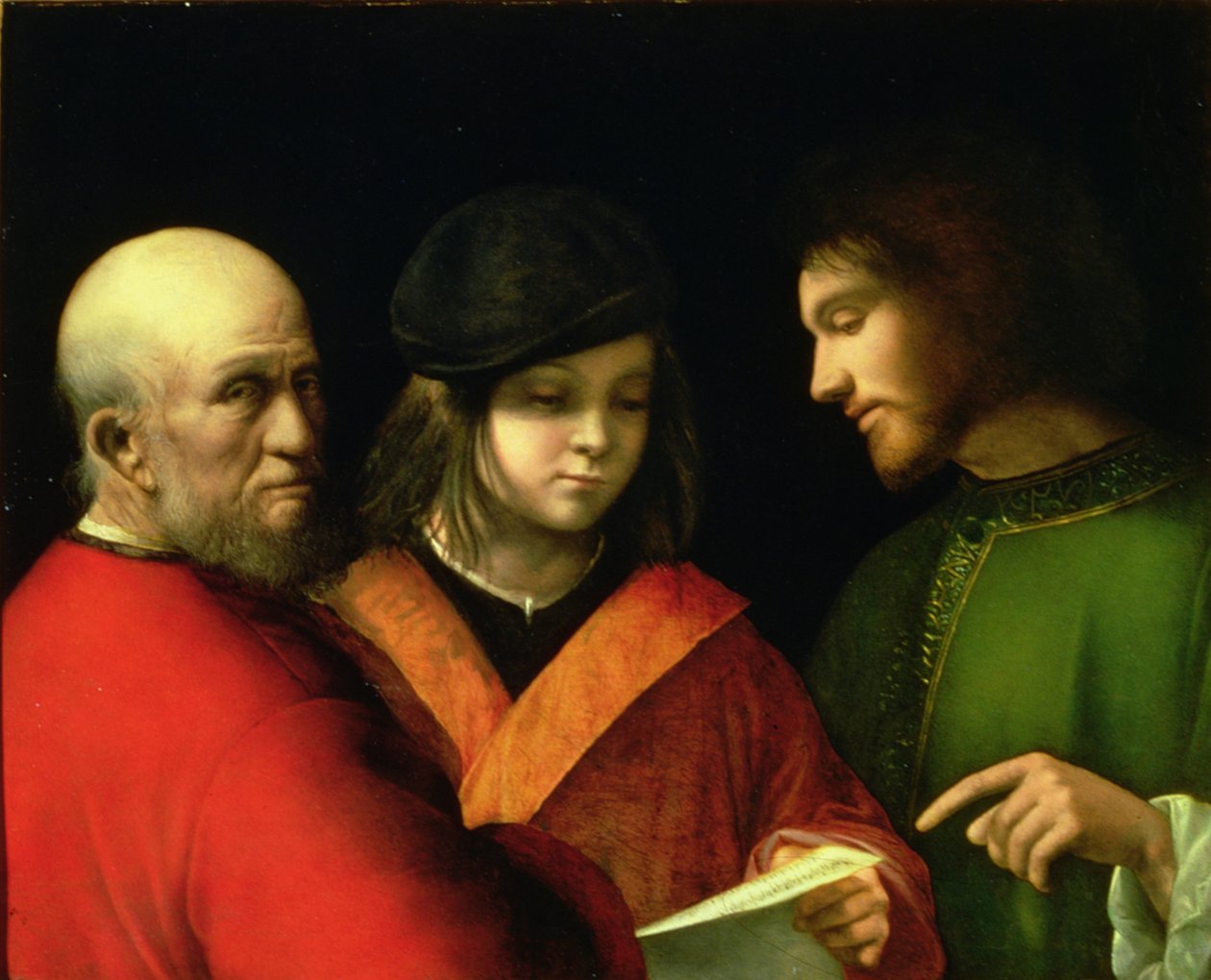 Ihmisen kolme aikakautta, n. 1500-01 (paneeli) tekijältä Giorgione da Castelfranco