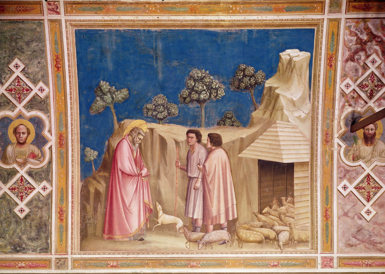 Joakim paimenten joukossa, n. 1305 (katso myös 165213) tekijältä Giotto di Bondone