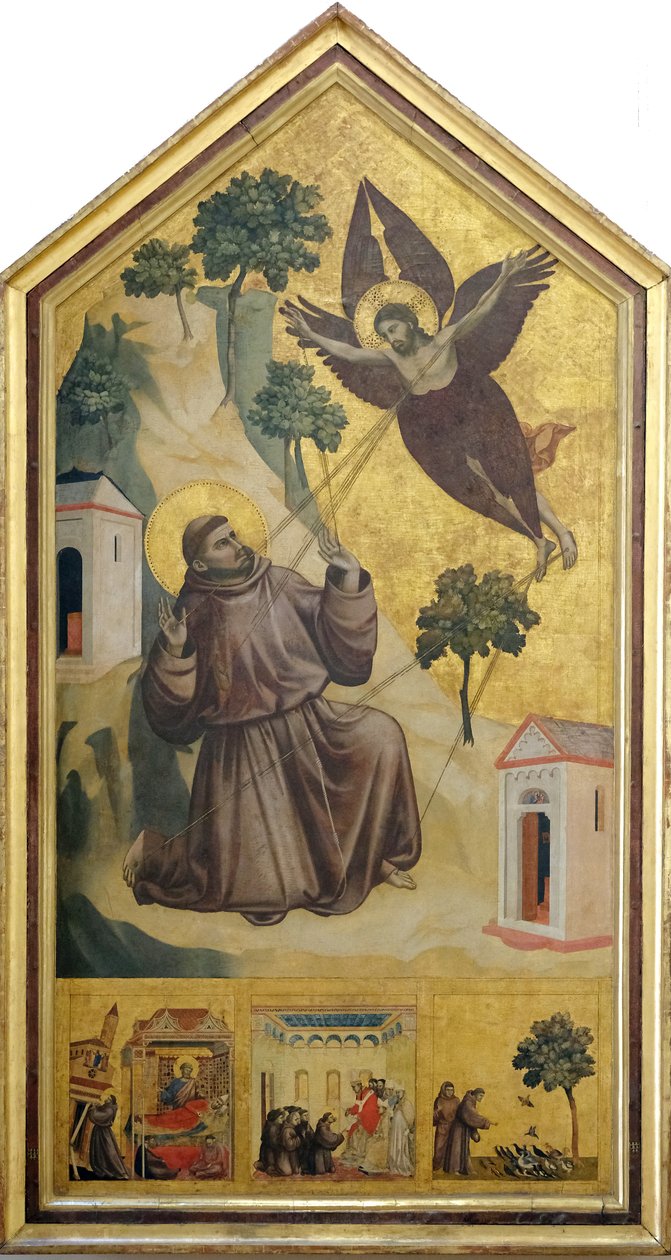 Pyhän Franciscuksen stigmatisointi tekijältä Giotto di Bondone