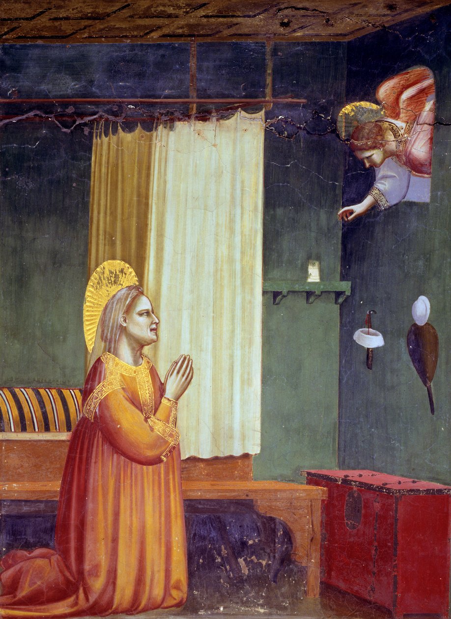 Ilmestyskirkko Pyhälle Annalle, n.1305 fresko, yksityiskohta 65226:sta tekijältä Giotto di Bondone