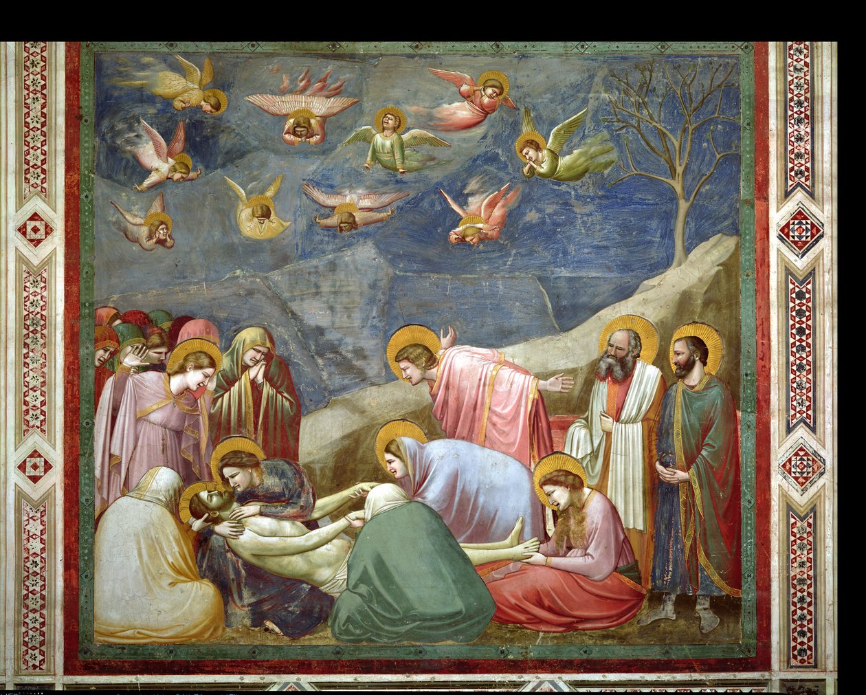 Kuolleen Kristuksen valitus, n. 1305 tekijältä Giotto di Bondone