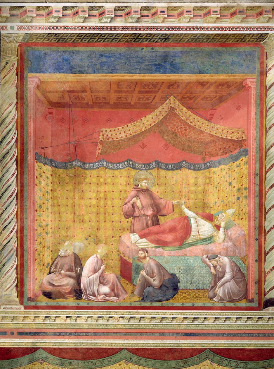 Paavi Gregorius IX:n (1170-1241) näky 1297-99. tekijältä Giotto di Bondone