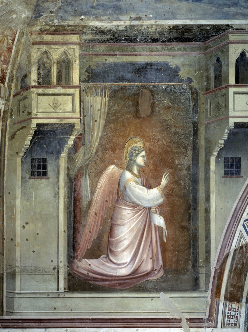 Ilmoitus: Arkkienkeli Gabriel, n. 1305 (fresko) tekijältä Giotto (c.1266 1337)