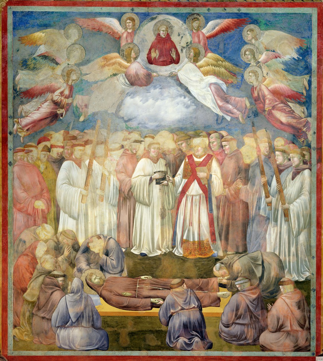 Pyhän Franciscuksen kuolema, 1297-1299 tekijältä Giotto di Bondone