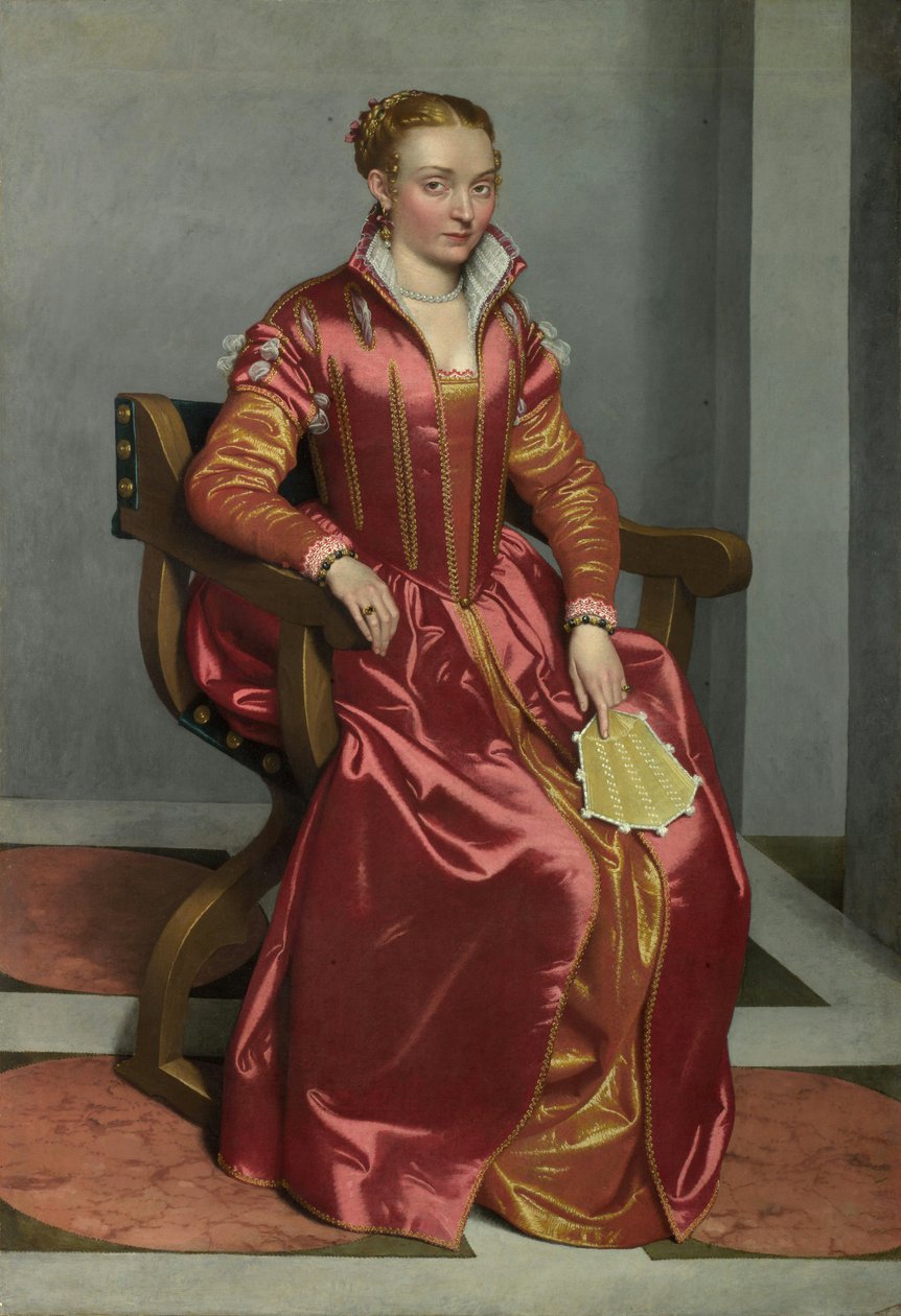 Naisen muotokuva, n. 1555-1560 tekijältä Giovanni Battista Moroni