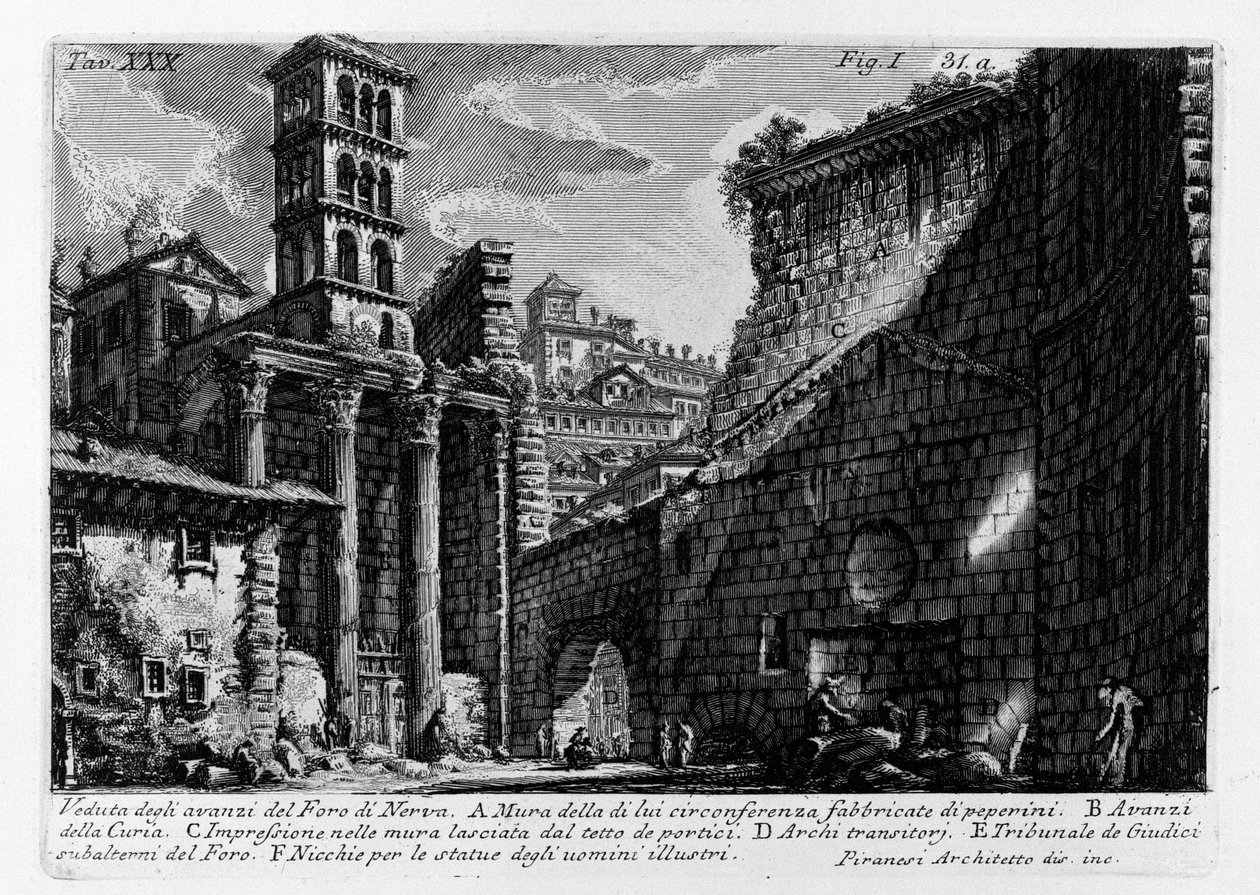Forum Nervae tekijältä Giovanni Battista Piranesi